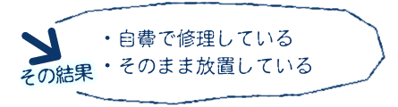 損害箇所発見!